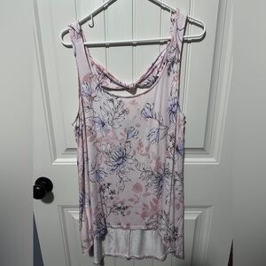 Torrid Pink Asymmetrical Sleeveless Tank Top